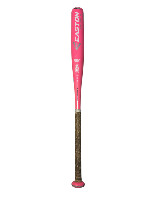 Vist Large View of Product Image Which is Used Easton FP16S50 BB/SB Fastpitch Bat White And Pink 29"