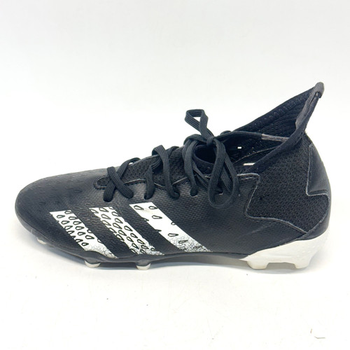 Vist Large View of Product Image Which is Used Adidas PREDATOR Soccer Cleats Black And White Junior 02.5