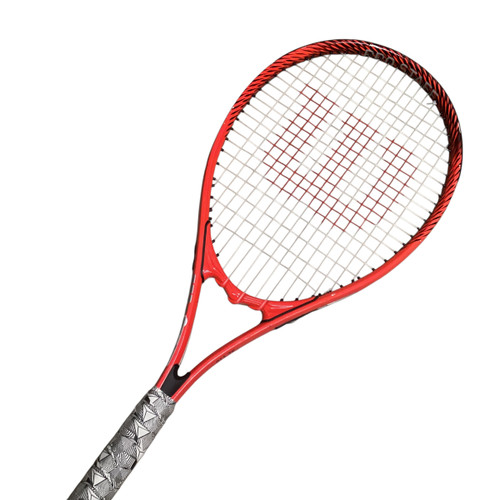 Vist Large View of Product Image Which is Used Wilson PRO 110 Adult Tennis Racquet Red 4 3/8"