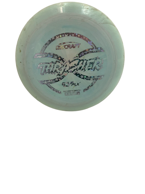 Vist Large View of Product Image Which is Used Discraft ESP FLX THRASHER Disc Golf Driver Sky Blue 172g