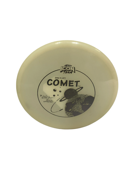 Vist Large View of Product Image Which is Used Discraft Icon Team Comet 177g Clear Disc Golf Mid Range