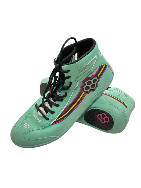 Vist Large View of Product Image Which is Used Rudis Wrestling Shoes Turquoise Senior 10