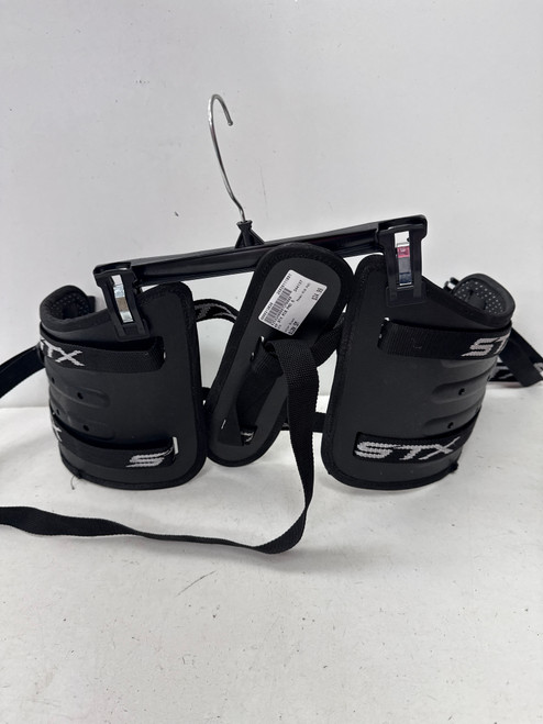 Vist Large View of Product Image Which is Used STX RIB PAD Lacrosse Rib Pads Black SM