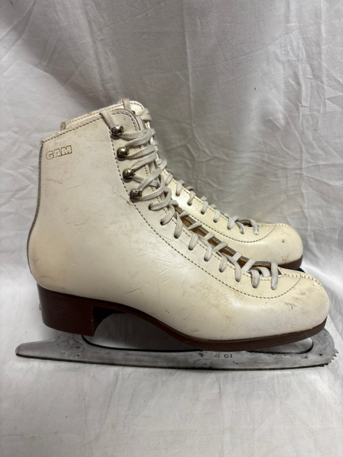 Vist Large View of Product Image Which is Used Gaiam GAM FIGURE SKATES WomensFigure Skate White Senior 7