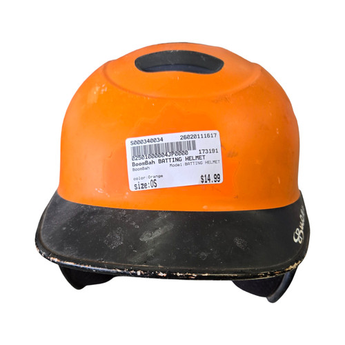 Vist Large View of Product Image Which is Used BoomBah BATTING HELMET Batting Helmet No Mask Orange One Size