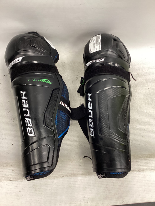 Vist Large View of Product Image Which is Used Bauer BAUER X SHIN GUARD Senior Shin Guards Black 12"