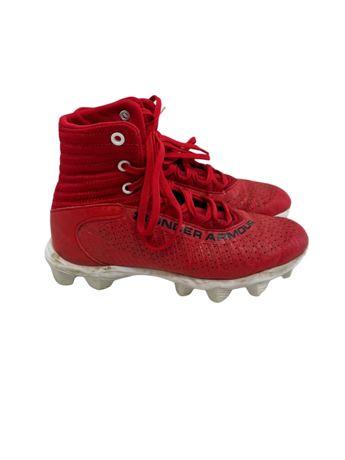 Vist Large View of Product Image Which is Used Under Armour Hightlight Jr 4 Red FB Cleats 