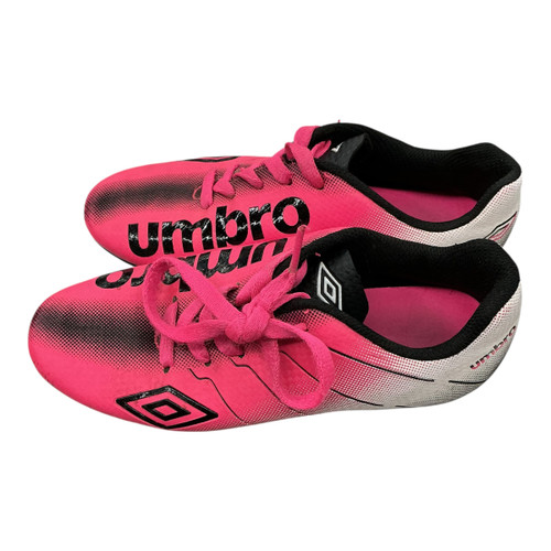 Vist Large View of Product Image Which is Used Umbro Soccer Cleats Pink Junior 02