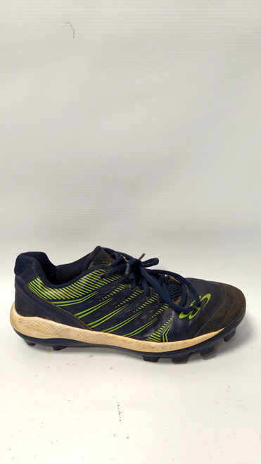 Vist Large View of Product Image Which is Used BoomBah BASEBALL CLEATS BB/SB Cleats Navy Blue And Lime Senior 9