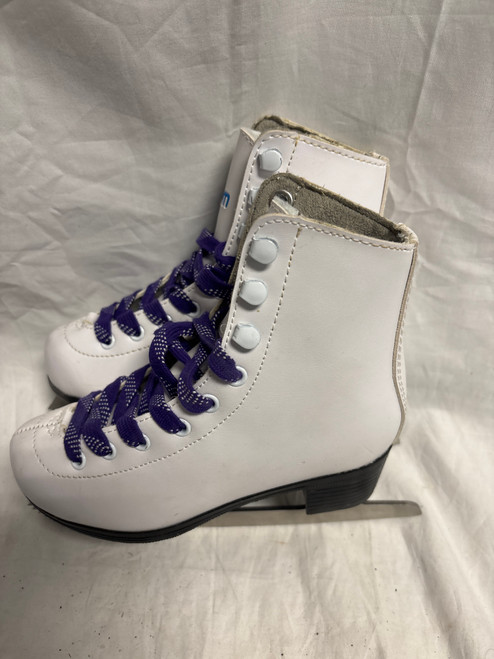 Vist Large View of Product Image Which is Used Victoria Sport DREAM Girls Figure Skate White Youth 10.0