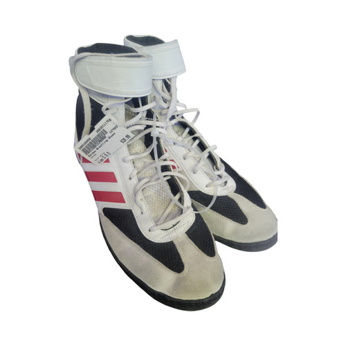 Vist Large View of Product Image Which is Used Adidas Wrestling Shoes White Senior 9.5