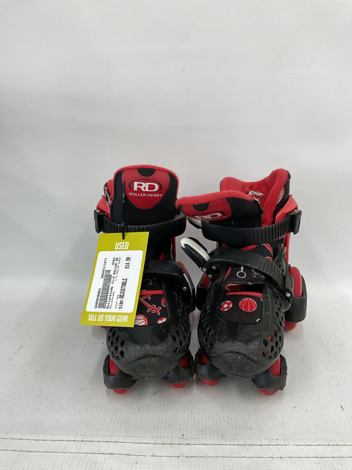 Vist Large View of Product Image Which is Used Rollerblade 11-2 ROLLER DERBY Junior Roller Quad Skates Red Adjustable