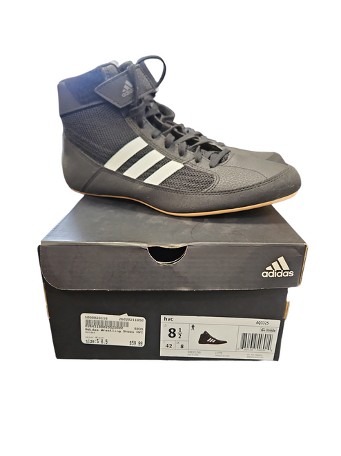 Vist Large View of Product Image Which is Used Adidas Wrestling Shoes Black Senior 8.5