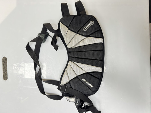 Vist Large View of Product Image Which is Used Brine SPARTAN Lacrosse Rib Pads Black Senior