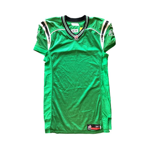 Vist Large View of Product Image Which is Used Reebok ROUGHRIDERS PLAYER JERSEY FB Top Adult Green XL Tall