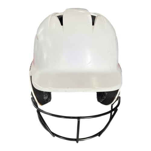 Vist Large View of Product Image Which is Used Marucci SOFTBALL HELMET Batting Helmet w/Mask White One Size