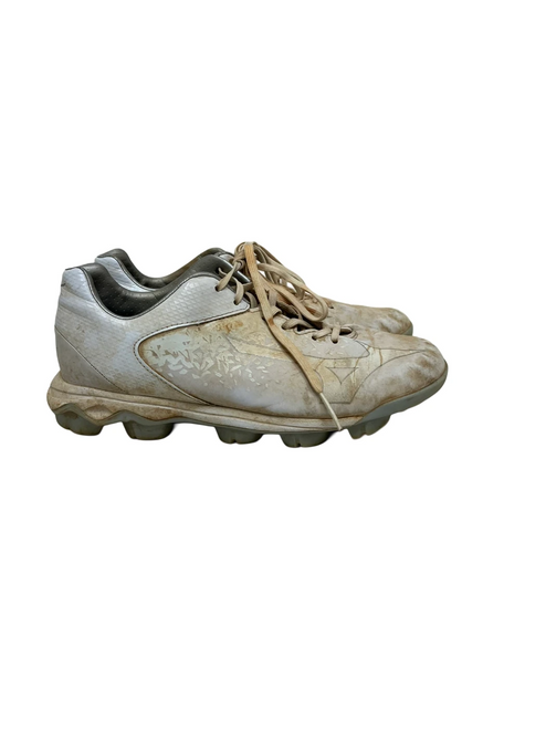 Vist Large View of Product Image Which is Used Mizuno Select 9 Womens 7.5 White Softball Cleats