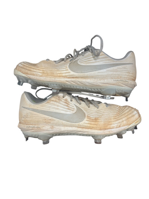 Vist Large View of Product Image Which is Used Nike LUNARLON BB/SB Cleats White Senior 9