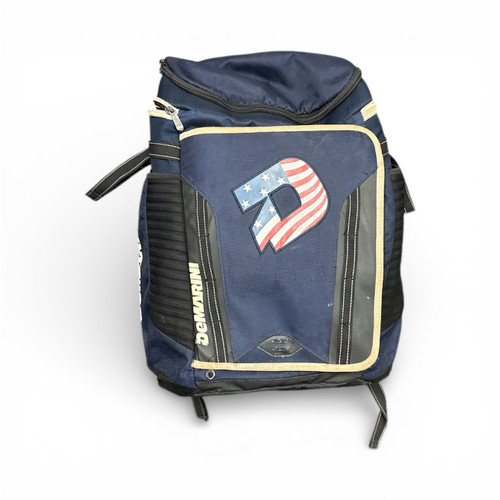 Vist Large View of Product Image Which is Used Demarini BACKPACK BB/SB Player Backpack Navy Blue