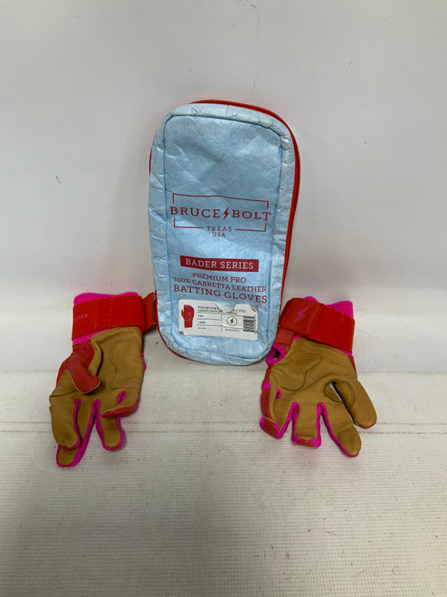 Vist Large View of Product Image Which is Used HARRISON BADER BB/SB Batting Gloves Pink