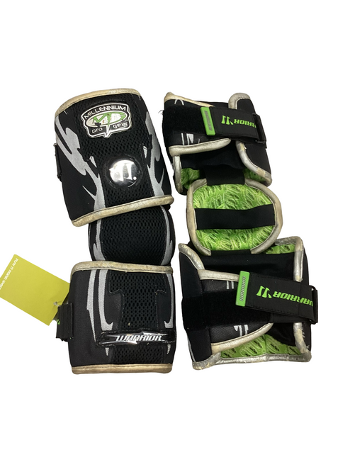 Vist Large View of Product Image Which is Used Warrior MILLENNIUM PRO Lacrosse Arm Pads/Guards Black LG