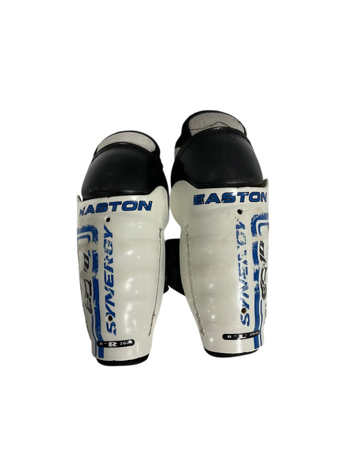 Vist Large View of Product Image Which is Used Easton SYNERGY EQ10 Youth Shin Guards White 8"