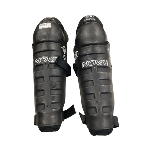 Vist Large View of Product Image Which is Used DR NOVA 16.5 Senior Shin Guards Black 16 1/2"
