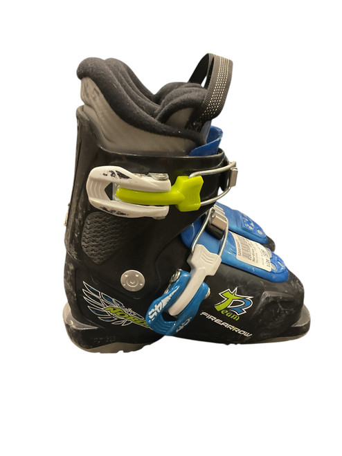 Vist Large View of Product Image Which is Used Nordica FIRE ARROW TEAM T2 SZ 16.0 Boys DH Ski Boot Black And Royal Blue 160 MP - Y09