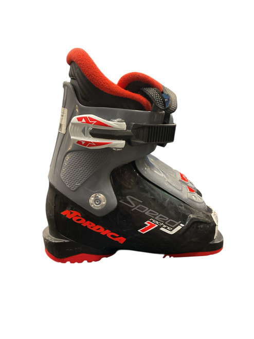 Vist Large View of Product Image Which is Used Nordica SPEED MACHINE J 1 SZ 16.5 Boys DH Ski Boot Red And Black 165 MP - Y09