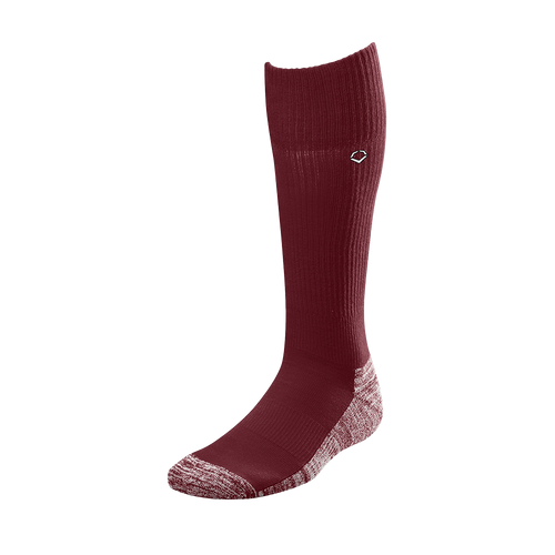 Vist Large View of Product Image Which is New Evoshield Performance Baseball and Softball Game Socks- Maroon SM