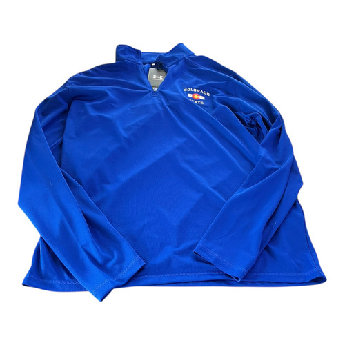 Vist Large View of Product Image Which is Used Under Armour CSU Quarter Zip Jacket Blue-LG