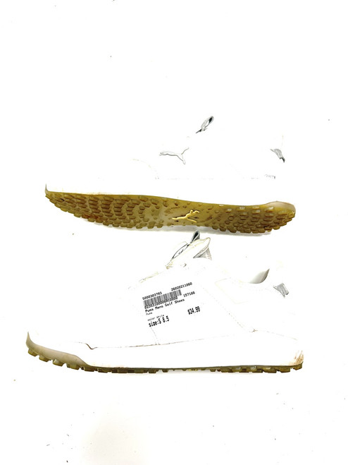 Vist Large View of Product Image Which is Used Puma Mens Golf Shoes White Senior 8.5