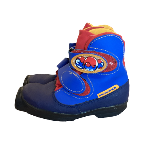 Vist Large View of Product Image Which is Used Salomon Boys SNS XC Ski Boots Royal Blue YT-11