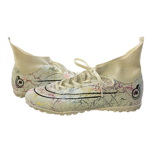 Vist Large View of Product Image Which is Used Nike Soccer Turf Shoes White Senior 9