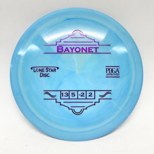 Vist Large View of Product Image Which is Used Lone Star Disc ALPHA BAYONET Disc Golf Driver Carolina Blue 172g