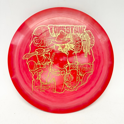 Vist Large View of Product Image Which is Used Lone Star Disc BRAVO TOMBSTONE Disc Golf Driver Red 174g