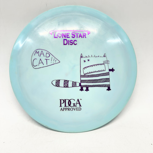 Vist Large View of Product Image Which is Used Lone Star Disc BRAVO MAD CAT Disc Golf Driver Sky Blue 175g