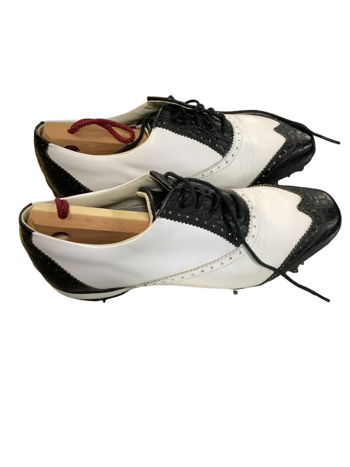 Vist Large View of Product Image Which is Used Foot Joy Mens Golf Shoes White Senior 7