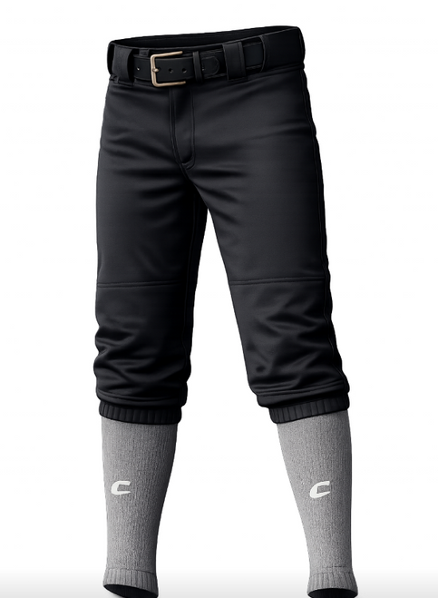 Vist Large View of Product Image Which is New Champro MVP KNICKER Baseball Pant Adult Black Medium