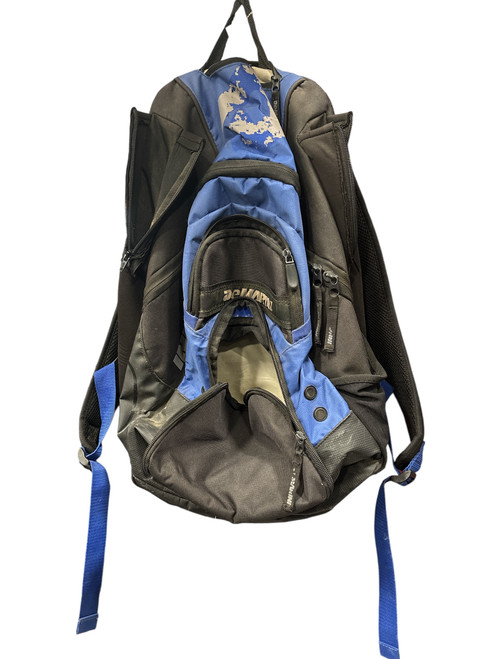 Vist Large View of Product Image Which is Used Demarini BACK PACK BB/SB Player Backpack Black And Navy Blue