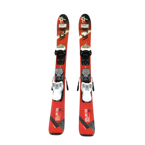 Vist Large View of Product Image Which is Used Volkl UNLIMITED AC Boys DH Ski/Binding Red 90 cm