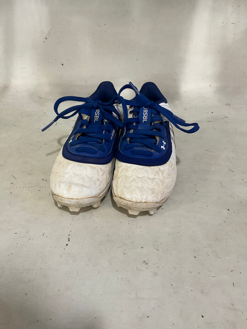 Vist Large View of Product Image Which is Used Under Armour BB CLEAT BB/SB Cleats White Youth 12.0