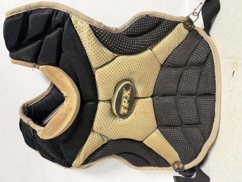 Vist Large View of Product Image Which is Used Louisville Slugger TPX CHEST PROTECTOR Catchers Chest Protector Grey And White Intermed