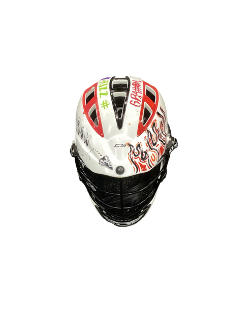 Vist Large View of Product Image Which is Used Cascade CS Lacrosse Helmet White S/M
