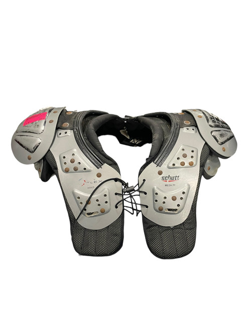 Vist Large View of Product Image Which is Used Schutt Y FLEX FB Shoulder Pads Grey MD