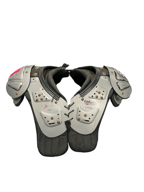 Vist Large View of Product Image Which is Used Schutt Y FLEX FB Shoulder Pads Grey LG