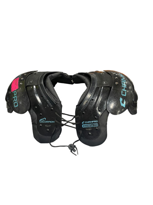 Vist Large View of Product Image Which is Used Champro SCORPION FB Shoulder Pads Black XXS