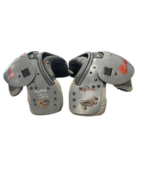 Vist Large View of Product Image Which is Used Rawlings CRUSADER FB Shoulder Pads Grey XXXS