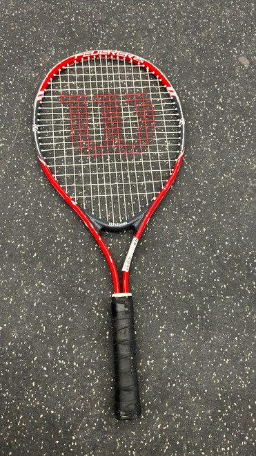 Vist Large View of Product Image Which is Used Wilson FEDERER 25 Junior Tennis Racquet Grey 25"
