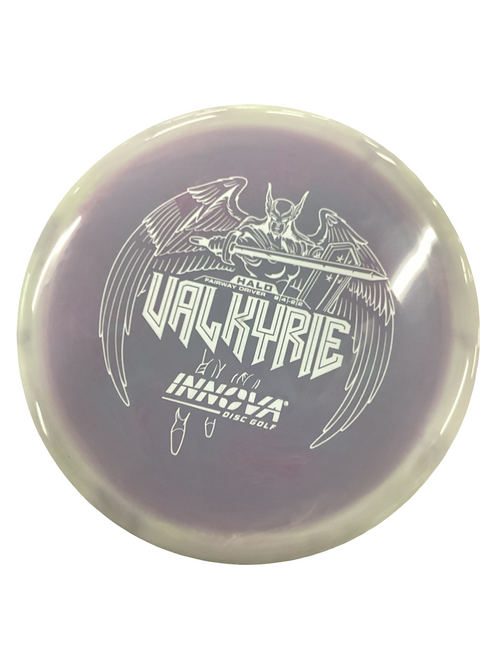 Vist Large View of Product Image Which is Used Innova HALO STAR VALKYRIE Disc Golf Driver Purple